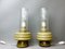 Mid-Century Modern Olive Green Opaline Glass Table Lamps, Set of 2 2