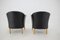 Leather Easy Chairs from Mogens Hansen, Denmark, 1970s, Set of 2 2
