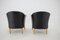 Set of Leather Easy Chairs from Mogens Hansen, Denmark, 1970s 2
