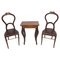 Beidermeier Chairs & Table, 1850s, Set of 3 1