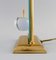 Clear Art Glass and Brass La Pomme Table Lamp from Le Dauphin, France, Image 5