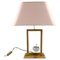 Clear Art Glass and Brass La Pomme Table Lamp from Le Dauphin, France 1