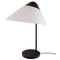 Lampe de Bureau Opala en Aluminium Laqué et Verre Opalin par Hans J. Wegner 1