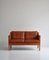 Natural Leather & Oak Model 2422 Two Seater Sofa by Børge Mogensen for Fredericia, 1970s, Image 4