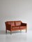 Natural Leather & Oak Model 2422 Two Seater Sofa by Børge Mogensen for Fredericia, 1970s, Image 3