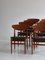 Danish Modern Black Leather & Teak Dining Chairs by Inge Rubino, 1963, Set of 8 9