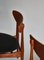 Danish Modern Black Leather & Teak Dining Chairs by Inge Rubino, 1963, Set of 8 7