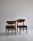 Danish Modern Black Leather & Teak Dining Chairs by Inge Rubino, 1963, Set of 8, Image 3