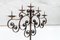 A Large Scale Heavy Wrought Iron Pricket Candle Tree | English Castle Candelabra 2