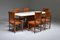 Mesa de comedor italiana Art Déco con tablero de mármol inspirada en Japón, Imagen 2