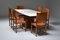 Italian Art Deco Dining Table With Marble Top Japan Inspired 6