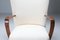 Danish White High Back Lounge Chair With Pouf, Set of 2 12