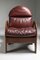 Gae Aulenti Arcata Easy Chairs in Walnut and Burgundy Leather From Poltronova, Set of 2 12