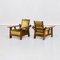 Golden Green Velvet Adjustable Armchairs, 1930, Set of 2, Image 2