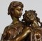 Escultura Jeunes Romaines de bronce de H. Dumaige, siglo XIX, Imagen 10