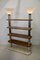 Post Modern Italian Travertine, Wood and Polished Stainless Steel Bookcase, Image 9