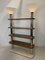 Post Modern Italian Travertine, Wood and Polished Stainless Steel Bookcase 13