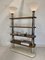 Post Modern Italian Travertine, Wood and Polished Stainless Steel Bookcase, Image 3