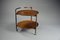 Mid-Century Modern Italian Wooden Two Tier Serving Cart, Image 1