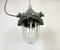 Dunkelgraue industrielle explosionssichere Lampe aus gegossenem Aluminium von Elektrosvit, 1960er 3
