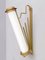 Vintage Art Deco Gold Varnished Iron & Cased Glass Sconces, Italy, Set of 2 12