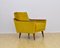 Mid-Century Yellow Velvet Armchair, 1960s, Image 3