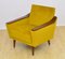Mid-Century Yellow Velvet Armchair, 1960s, Image 1