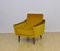 Mid-Century Yellow Velvet Armchair, 1960s 2