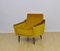 Mid-Century Yellow Velvet Armchair, 1960s, Image 2