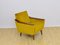 Mid-Century Yellow Velvet Armchair, 1960s 4
