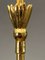 French Sculptural Cast Metal Golden Lamp from Fondica, 1980s 7