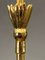 Lámpara francesa escultural de metal dorado de Fondica, años 80, Imagen 7