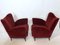 Mid-Century Red Velvet Armchairs by Gio Ponti, Set of 2 5