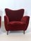 Mid-Century Red Velvet Armchairs by Gio Ponti, Set of 2 10