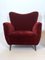 Mid-Century Red Velvet Armchairs by Gio Ponti, Set of 2 12