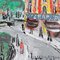 Lucien Génin, Place Pigalle, 1930s, Huile sur Gouache sur Papier, Encadrée 8