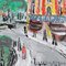 Lucien Génin, Place Pigalle, años 30, óleo sobre papel, enmarcado, Imagen 8