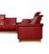 Red Paradise Leather Sofa Set with Corner Sofa and Stool from Stressless, Set of 2, Image 18