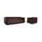 Dark Brown Leather 6300 Sofa Set by Rolf Benz, Set of 2 1