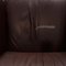 Dark Brown Leather 6300 Sofa Set by Rolf Benz, Set of 2 6