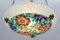 Art Deco Enameled Floral Glass and Bronze Pendant Light from Loys Lucha, 1930s 7