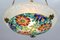 Art Deco Enameled Floral Glass and Bronze Pendant Light from Loys Lucha, 1930s, Image 7