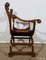 Dagobert Curule Sessel aus massivem Nussholz, 1900 13