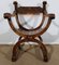 Fauteuil Dagobert Curule en Noyer Massif, 1900 17