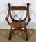 Dagobert Curule Armchair in Solid Walnut, 1900 1