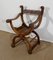 Dagobert Curule Sessel aus massivem Nussholz, 1900 3