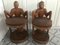 Small African Carved Wood Trunk Chairs, Set of 2, Image 4