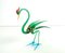Mid-Century Dekorativer Vogel aus Grünem Muranoglas, Italien 3