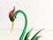 Mid-Century Dekorativer Vogel aus Grünem Muranoglas, Italien 10