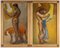 Dipinti, Olio su tela, Incorniciato, After Paul Jouve, set di 2, Immagine 1